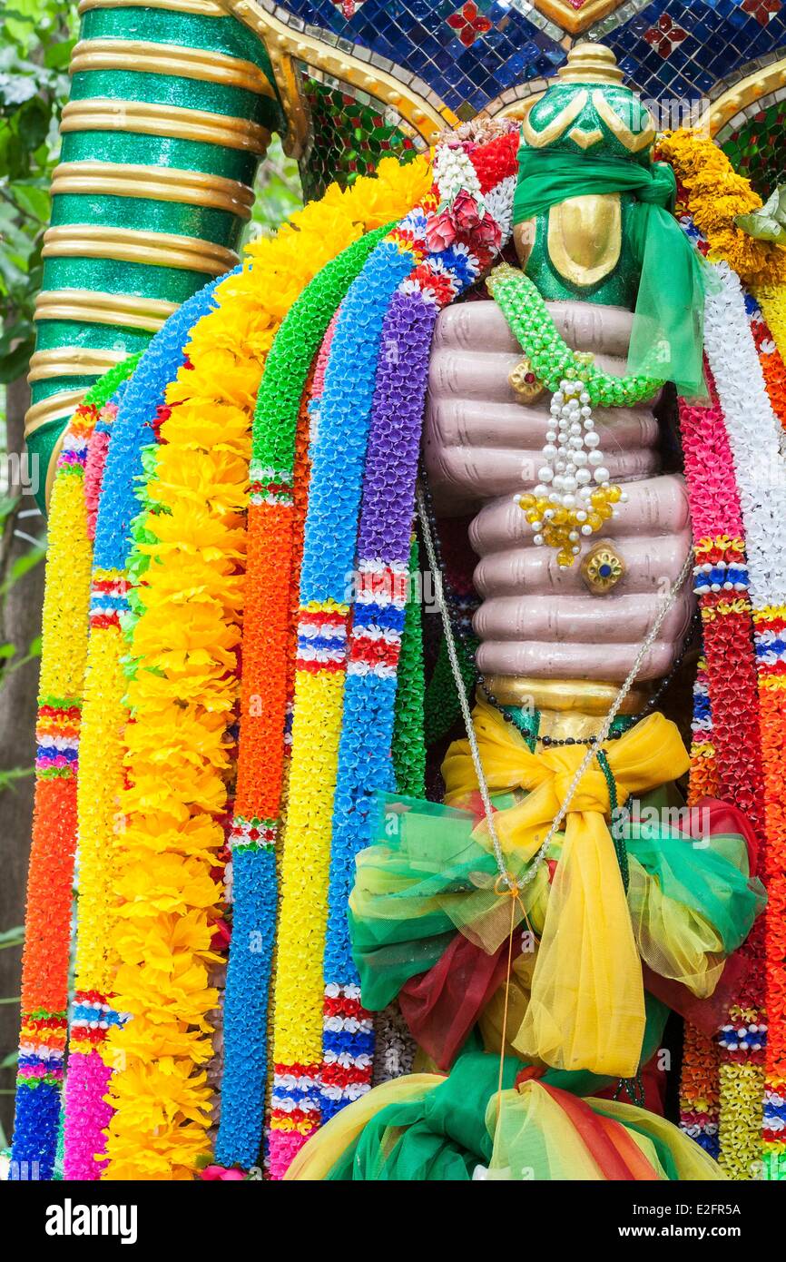 Thailand Bangkok Pathum Wan Distrikt Königlichen Tempel Wat Pathum Wanaram gegründet 1857 durch König Rama IV Göttlichkeit (Dvarapala) Stockfoto