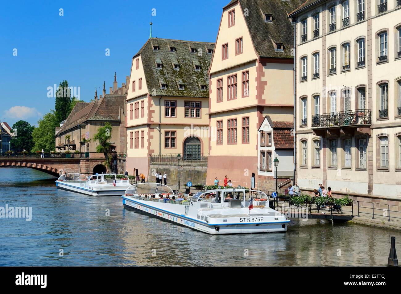 Frankreich Bas Rhin Straßburg Altstadt als Weltkulturerbe der UNESCO aufgeführt das historische Museum am Ufer der Ill Stockfoto