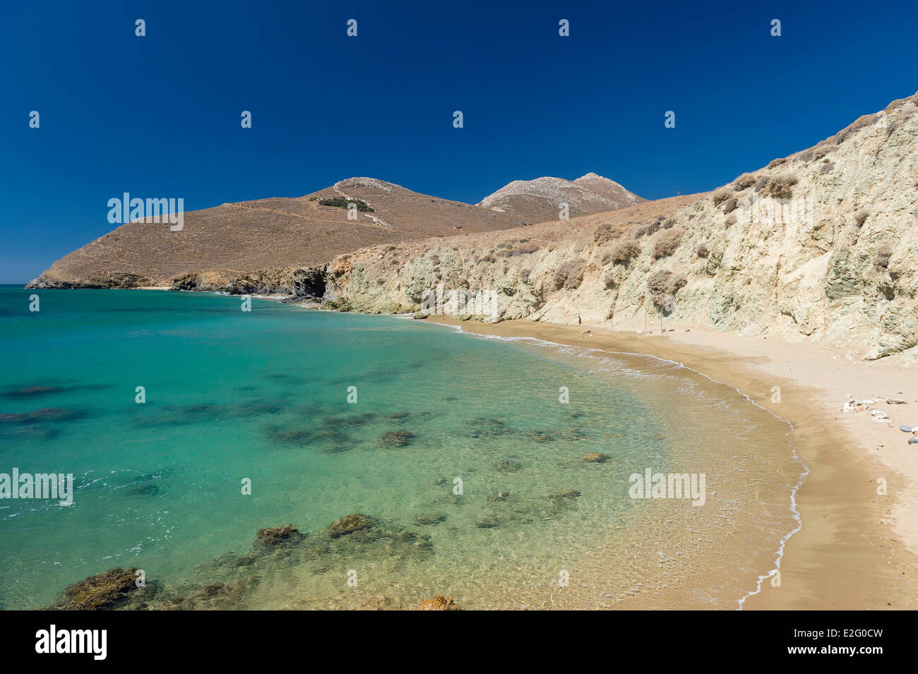 Griechenland Kykladen Inseln Anafi Insel Agii Anargyri Beach Stockfotografie Alamy