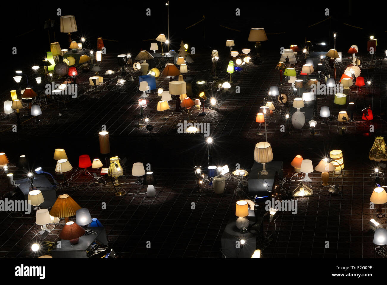 Niederlande Amsterdam Licht Beleuchtung im Bereich der Stopera in Amsterdam Light Festival (vom 6. Dezember bis Januar Stockfoto