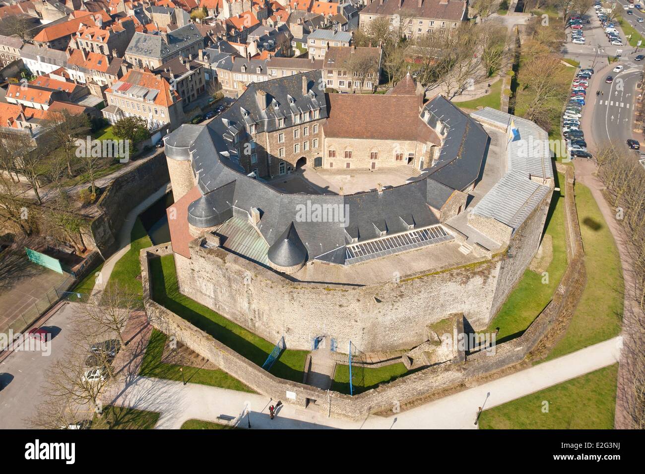 Frankreich-Pas de Calais, Boulogne Sur Mer Burg und Museum (Luftbild) Stockfoto