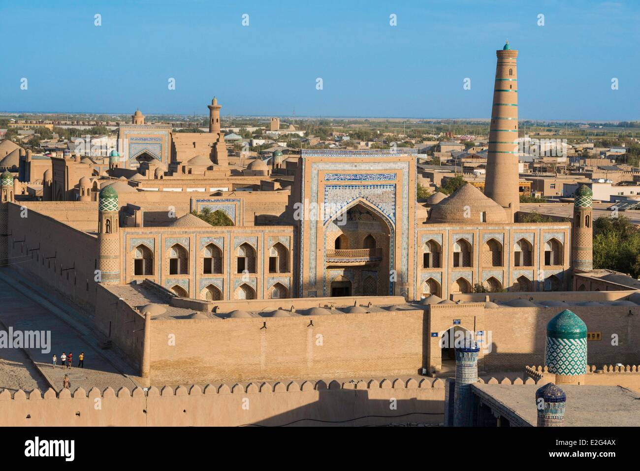 Usbekistan Seidenstraße Khorezm Provinz geschützt Chiwa Itchan Kala Stadt als Weltkulturerbe durch die UNESCO Arche Palast Altstadt Stockfoto