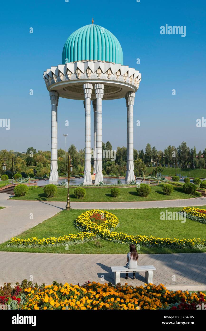 Usbekistan Seidenstraße Taschkent Chahidlar Maydoni Ort (in memoriam, Usbeken, die von der russischen Armee getötet) Stockfoto