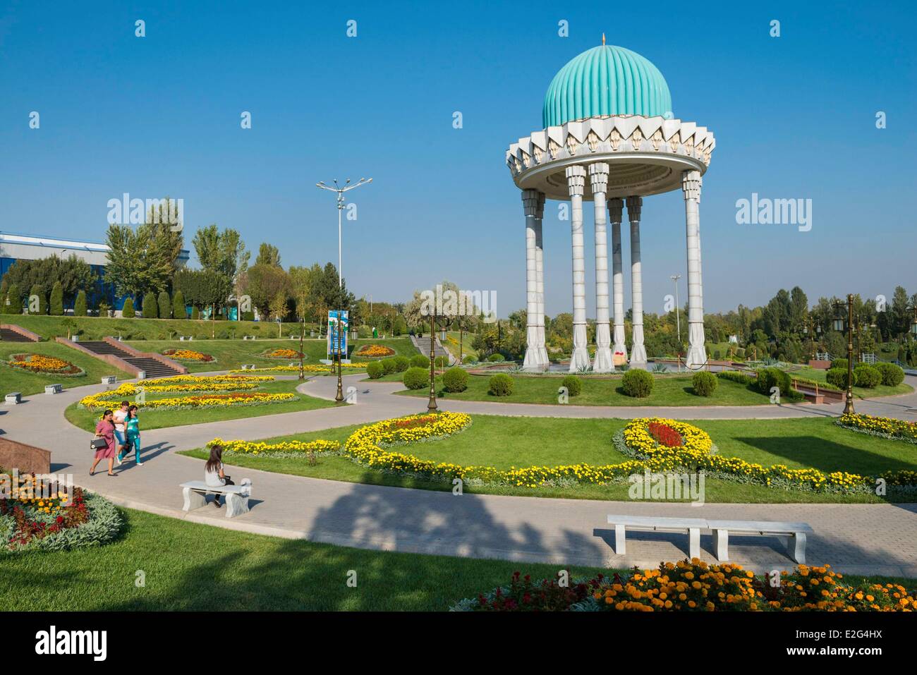 Usbekistan Seidenstraße Taschkent Chahidlar Maydoni Ort (in memoriam, Usbeken, die von der russischen Armee getötet) Stockfoto