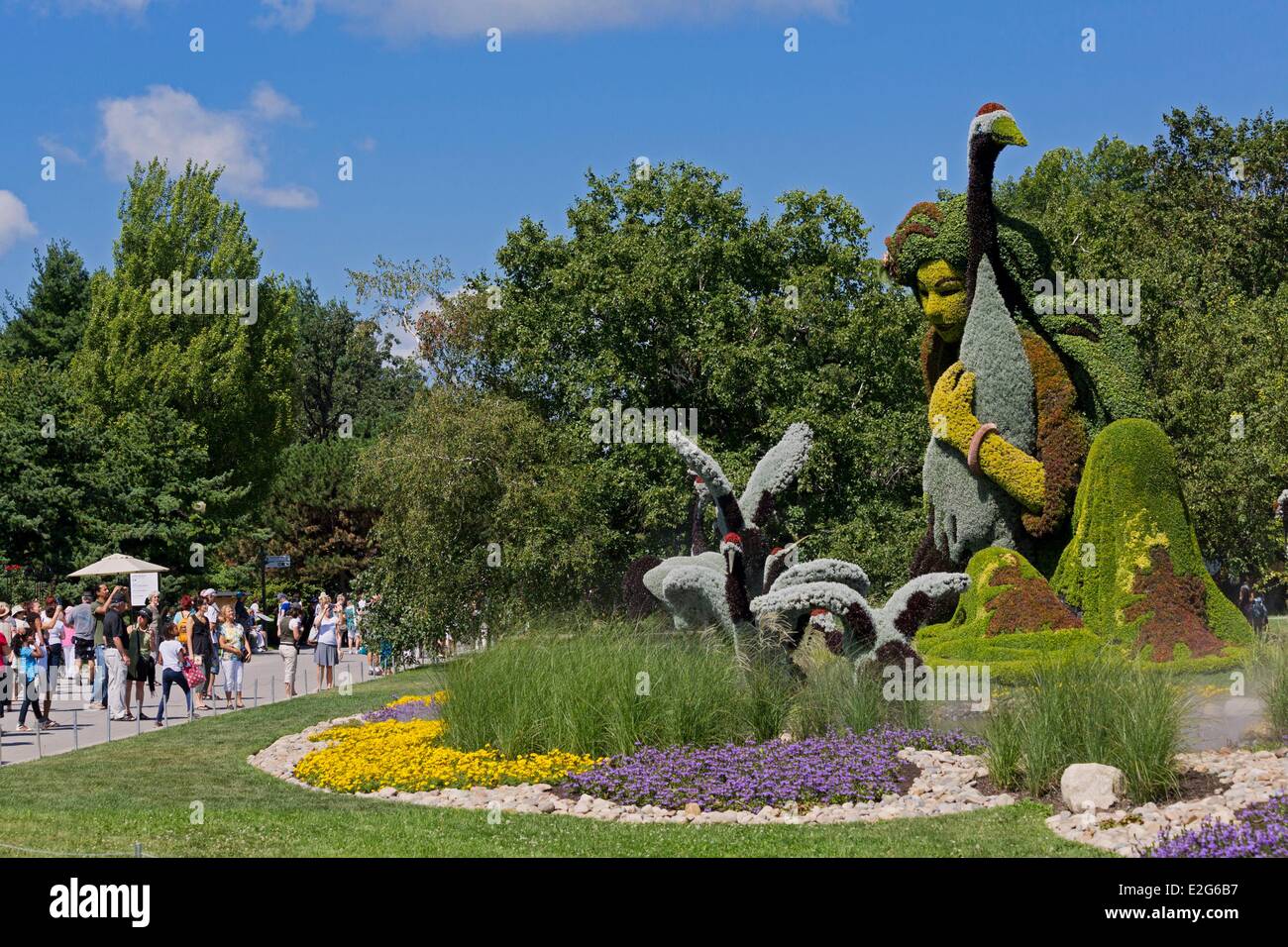 Provinz Kanada Quebec Montreal Botanischer Garten die Mosaicultures A wahre Geschichte Stockfoto