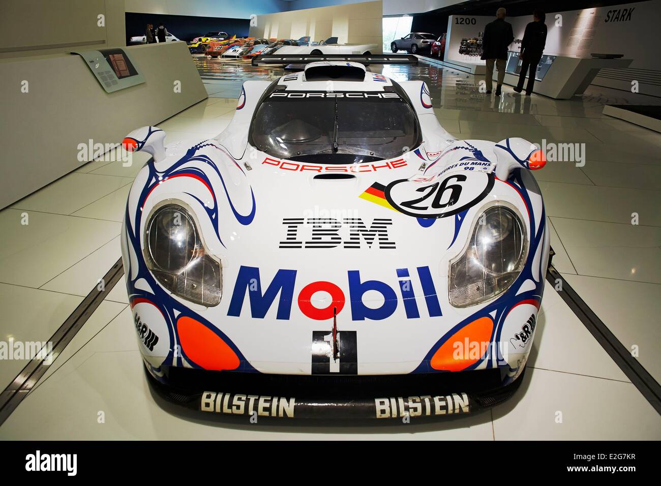 Deutschland Baden-Württemberg Stuttgart Porsche Museum Porsche 911 GT1 Sieger 1998 des 24heures du Mans Sieg 1998 24 Stockfoto
