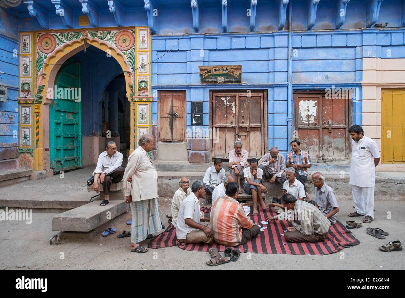 Indien Rajasthan State Jodhpur in den Straßen der Altstadt Stockfoto