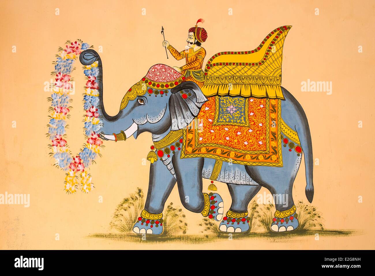 Indien Rajasthan State Jodhpur das alte Stadt-Wandbild Stockfoto