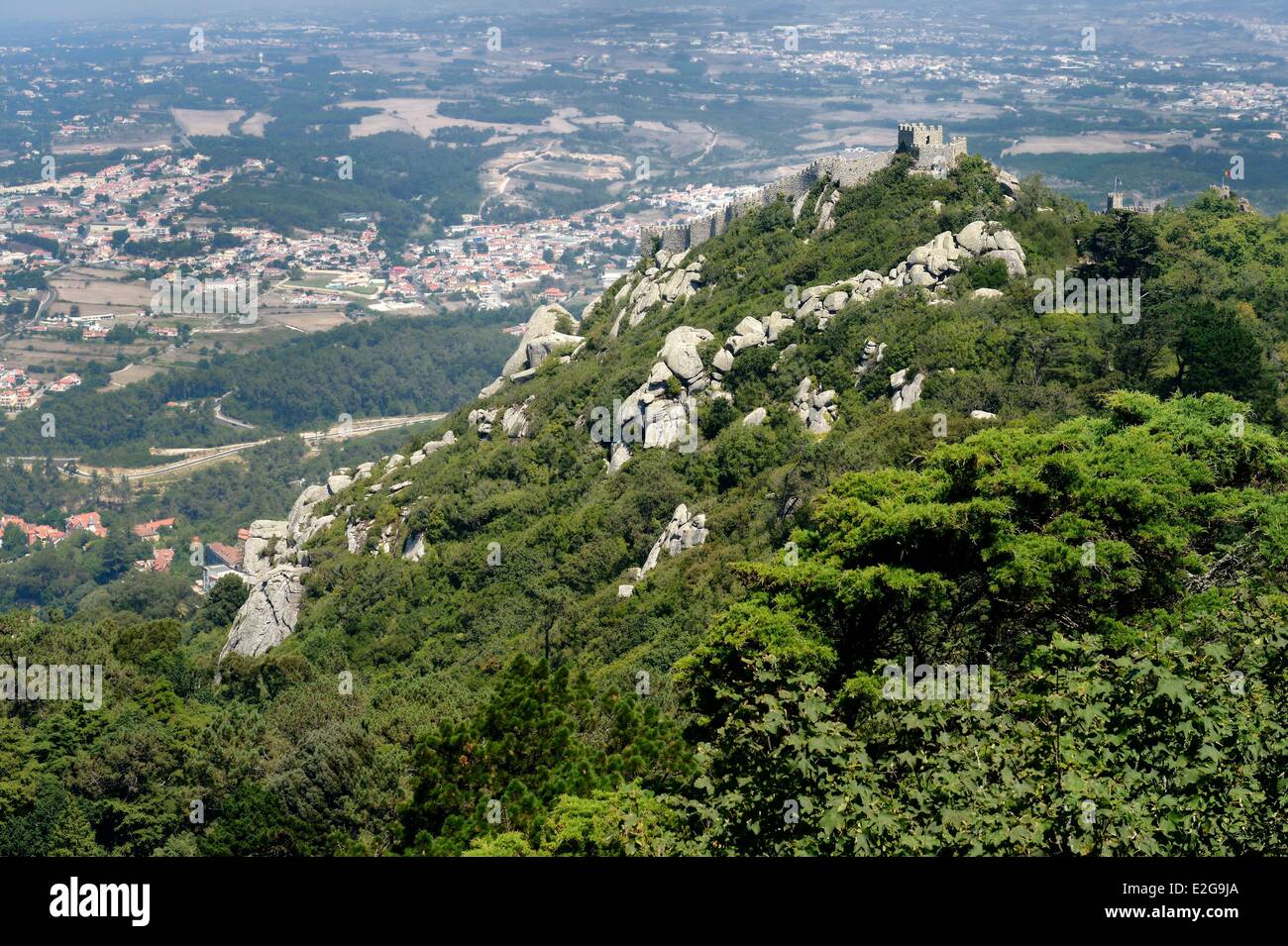 Portugal Lissabon Region Sintra Castelo Dos Mouros (Burg der Mauren) als Weltkulturerbe der UNESCO gelistet Stockfoto