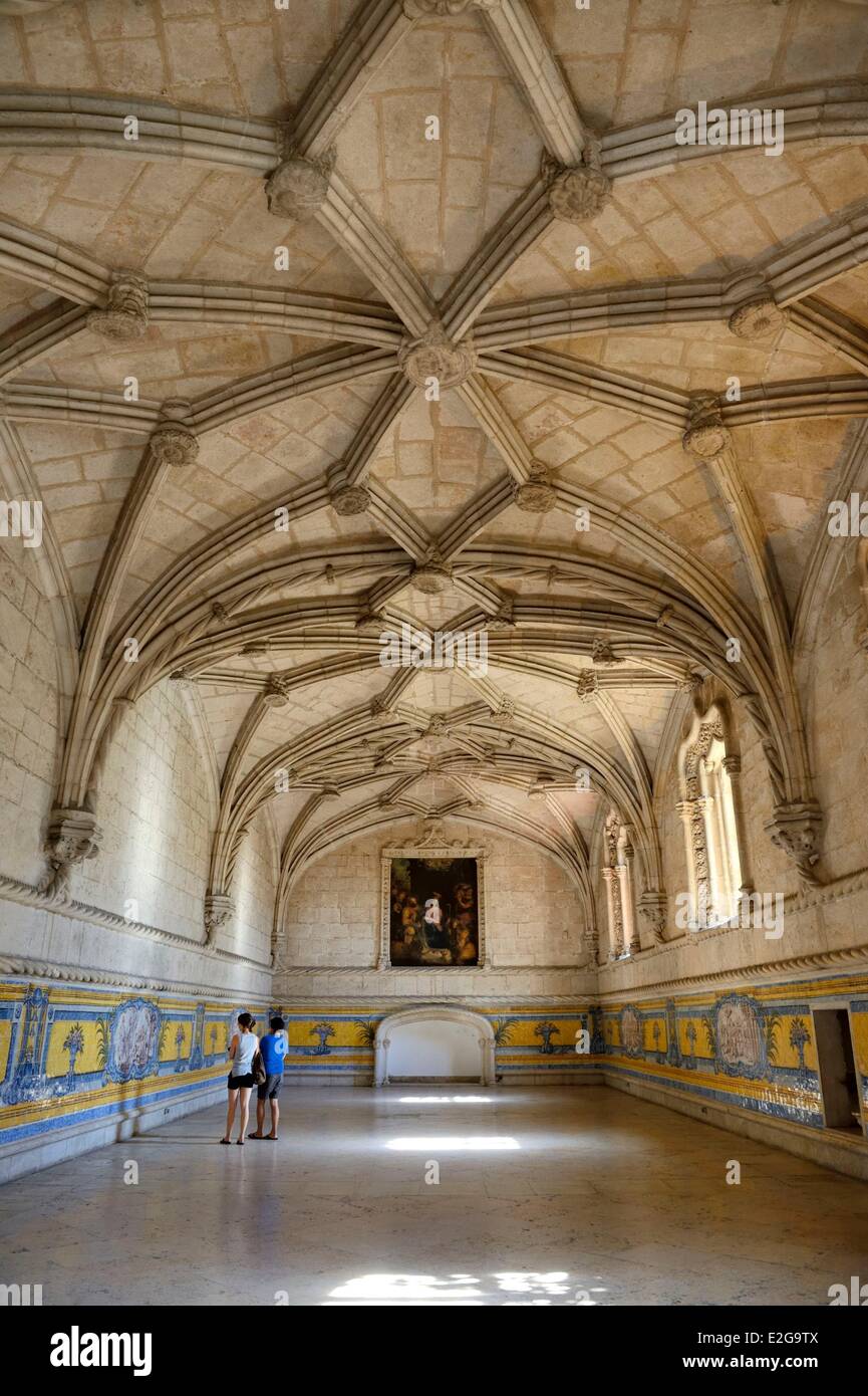 Portugal-Lissabon-Belem Viertel Hieronymus-Kloster (Mosteiro Dos Jeronimos) aufgeführt als Weltkulturerbe von der UNESCO die Mönche Stockfoto