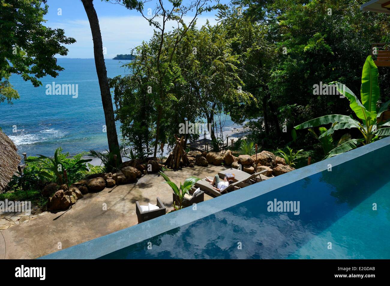 Panama Chiriqui Provinz Golf von Chiriqui National Marine Park Resort in Isla Palenque Stockfoto