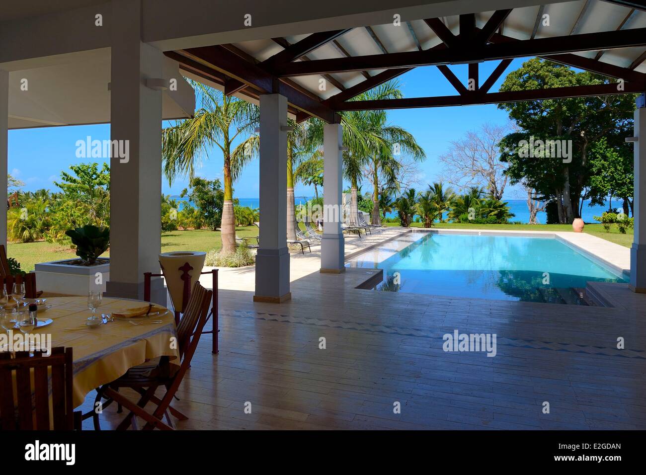 Panama Perle Inseln Isla Viveros Las Perlas Residenz Luxusvilla B & B Stockfoto