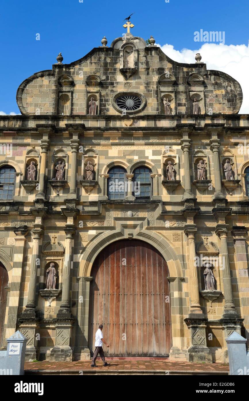 Panama-Panama-Stadt Altstadt als Weltkulturerbe durch die UNESCO Casco Antiguo (Viejo) Barrio San Felipe Kathedrale des XVII Jahrhunderts Stockfoto