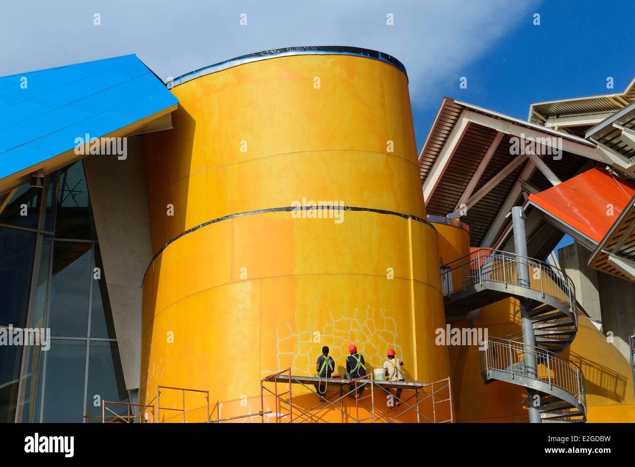 Panama Panama City Biodiversität Museum namens Panama Brücke des Lebens vom Architekten Frank Gehry noch im Bau im Jahr 2014 Stockfoto