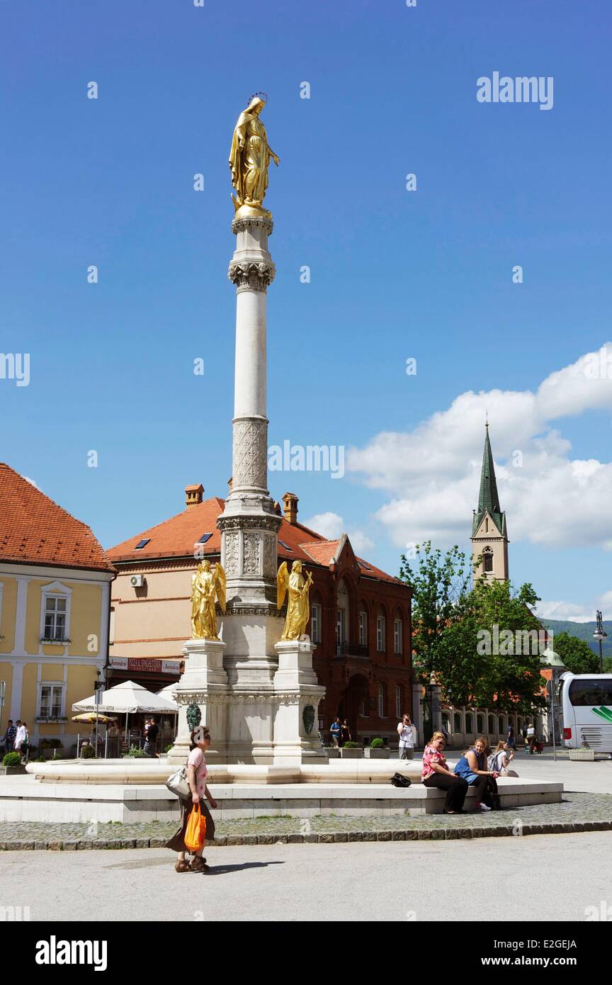 Kroatien Zagreb Kaptol Bezirk Domplatz Stockfoto