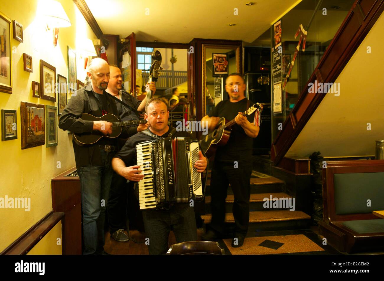 Kroatien Zagreb Kaptol Bezirk Tkalciceva Straße Mali Medo restaurant Stockfoto