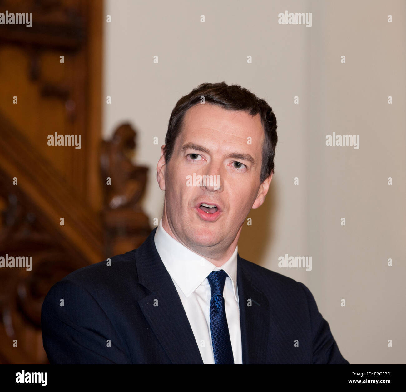 London, UK. 18. Juni 2014. George Osborne Schatzkanzler spricht auf der Konferenz von Margaret Thatcher auf Liberty Abendessen, Guildhall, London, UK-Credit: Prixnews/Alamy Live News Stockfoto