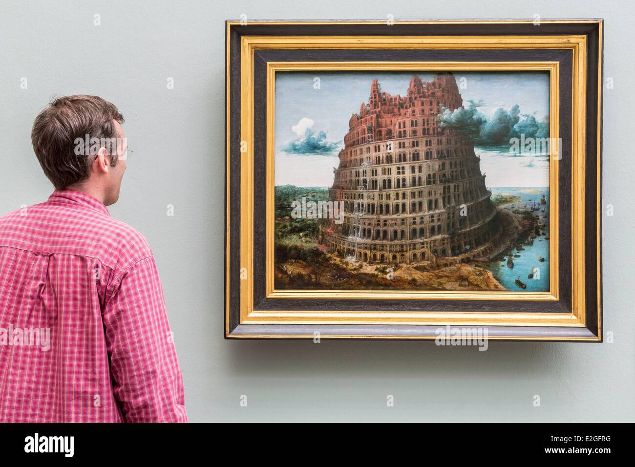 Niederlande Südholland Rotterdamer Boijmans Van Beuningen Museum ist Heimat von rund 140000 Stücke der alten Kunst zeitgenössische und dekorative Kunst in einem Gebäudeentwurf Architekten Van der Steur und eingeweiht im Jahre 1935 Turm von Babel Pieter Bruegel Elder (1568) Stockfoto