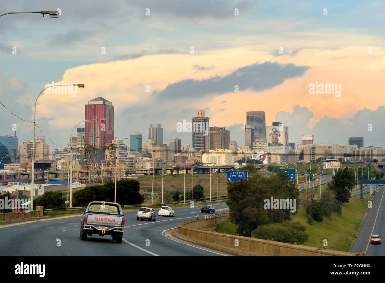 South Africa Gauteng Provinz Johannesburg CBD (Central Business District) Wolkenkratzer Stockfoto