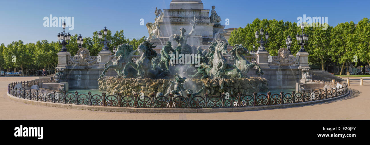 Frankreich Gironde Bordeaux eine der zwei Becken des Girondins Denkmal