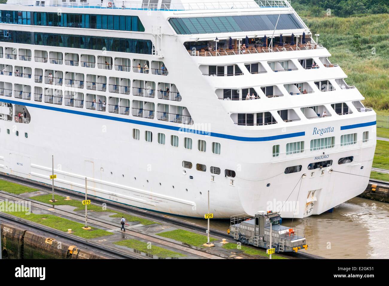 Panama Panama Kanal Miraflores Schleusen Eines Drei