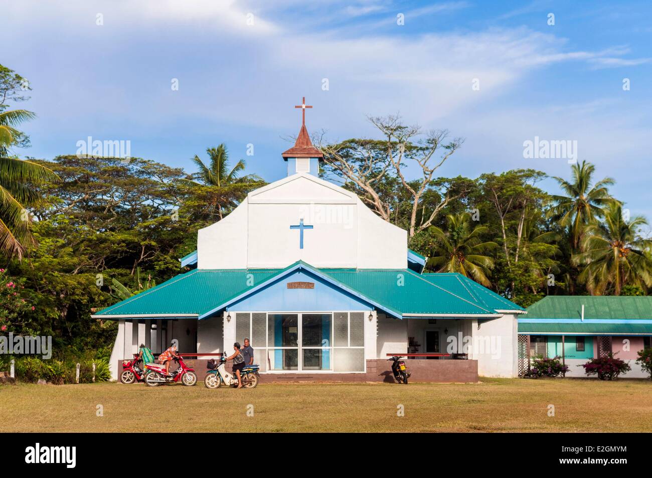 Cook-Inseln Aitiu Insel Teeniu Dorf Stockfoto