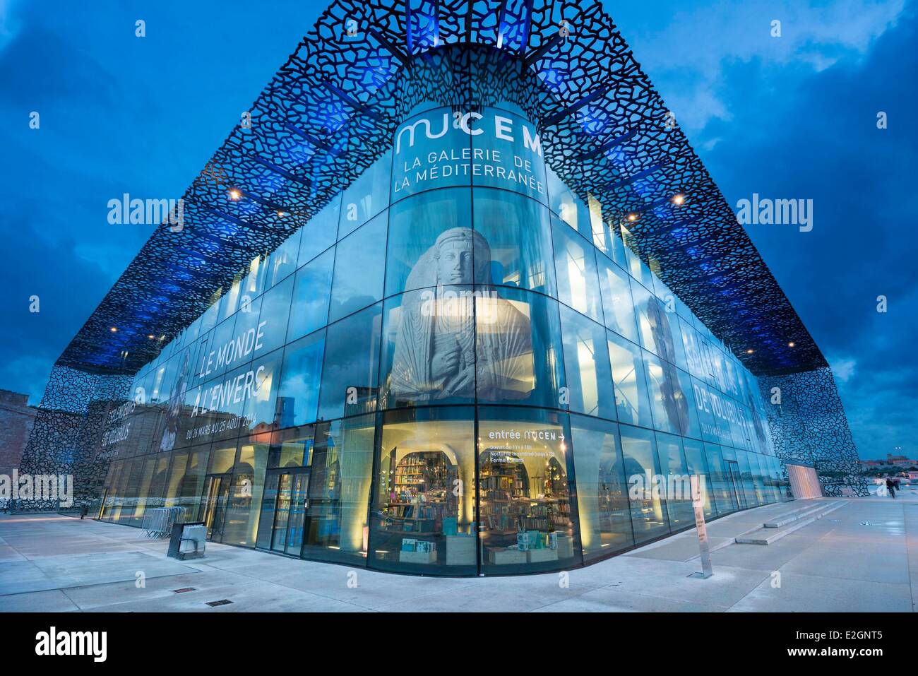 Bouches du Rhone in Frankreich Marseille 2013 Europäische Hauptstadt der Kultur MuCEM (Museum der Zivilisation in Europa und Mittelmeerraum) vom Architekten Rudy Ricciotti Stockfoto