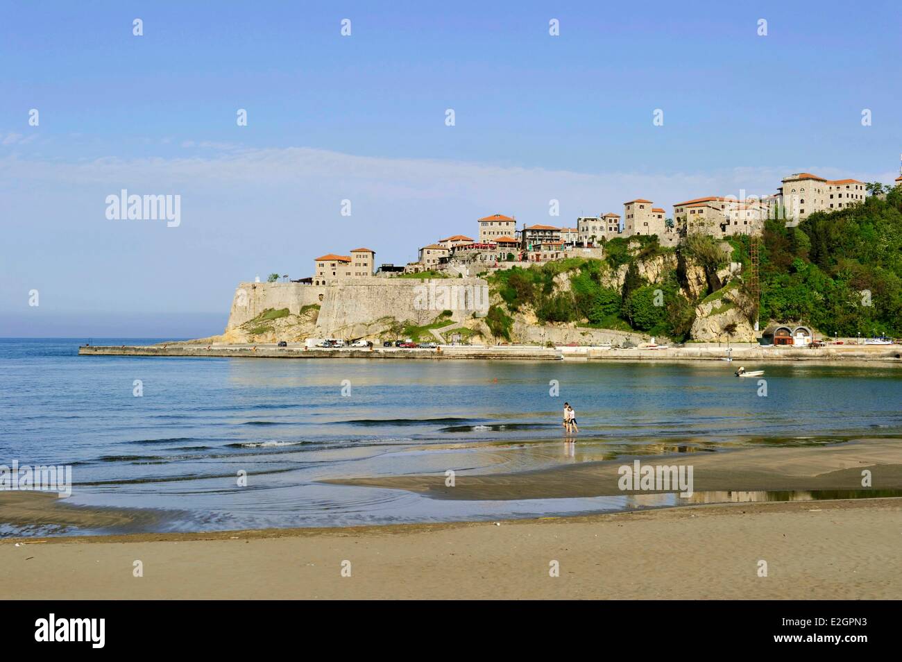 Montenegro Adria Küste Ulcinj Stadtstrand Stockfoto