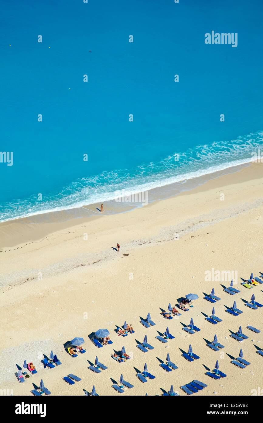 Griechenland-ionische Insel Kephallonia Myrtos Strand Stockfoto