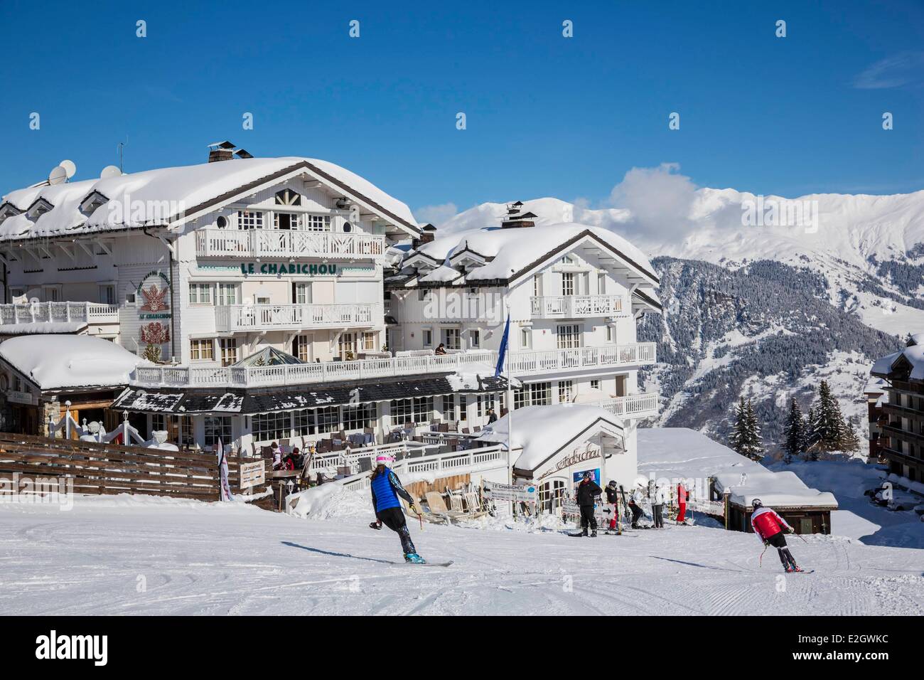Frankreich Savoie Courchevel 1850 Chabichou Viersternehotel und zwei-Sterne-Restaurant-massiv des Vanoise Tarentaise-Tals Stockfoto