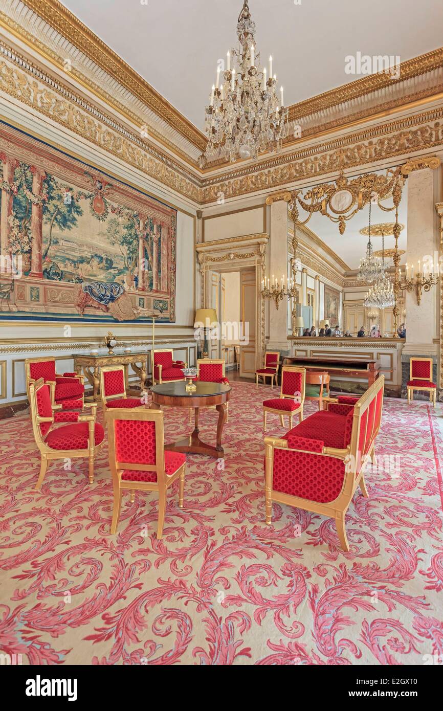 Frankreich Paris Palais Royal konstitutionellen Rat Grand Salon (großer Saal) oder rotes Zimmer Stockfoto