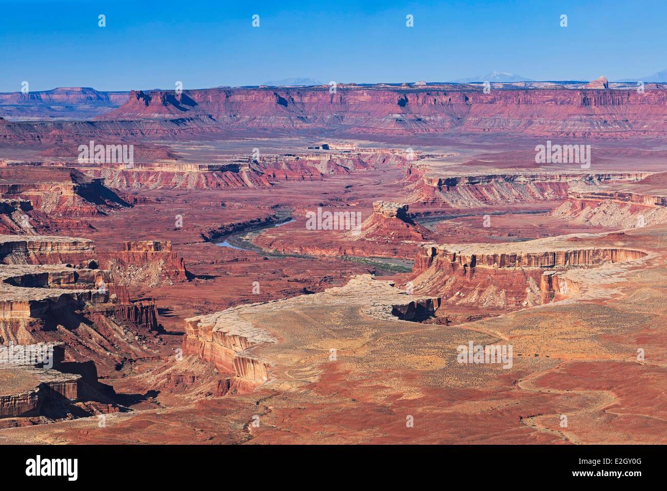 Vereinigten Staaten Utah Colorado Plateau Canyonlands National Park Insel im Himmel Bezirk Green River überblicken Stockfoto