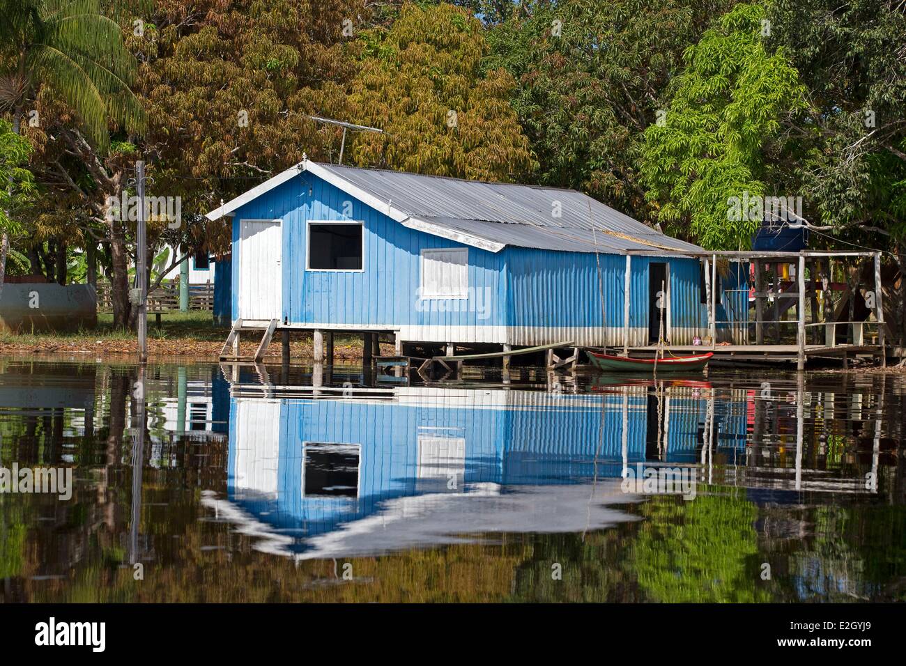 Brasilien Amazonas Amazonas Becken Sao Thome Floating Repräsentantenhaus Stockfoto