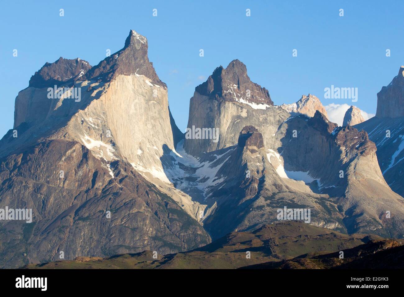 Chile Patagonien Magellan Region Nationalpark Torres del Paine Hörner des Torres del Paine, Stockfoto