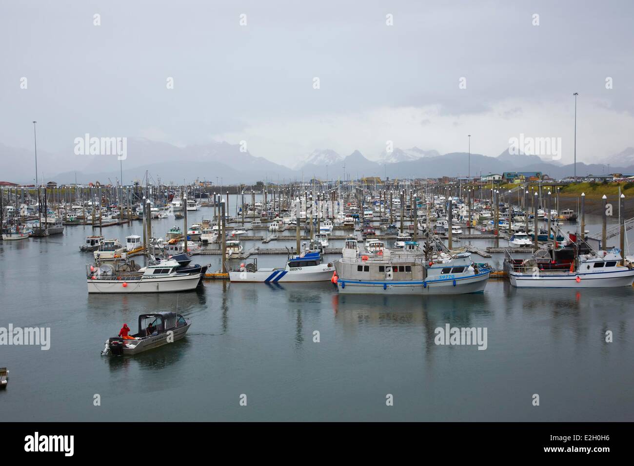 Vereinigte Staaten Alaska Hafen von Homer Dorf Stockfoto
