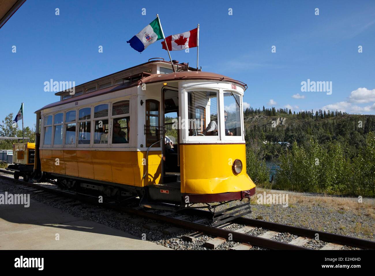 Provinz Kanada Yukon Whitehorse historischen Zug in Whitehorse Stockfoto