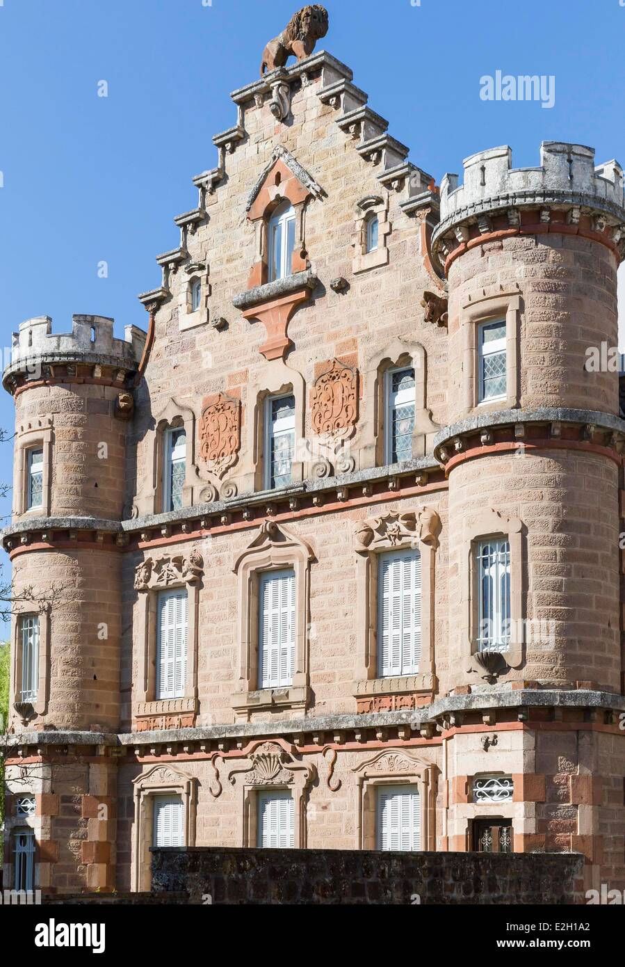 Frankreich Aveyron Rodez Fassade eines alten Hauses Stockfoto