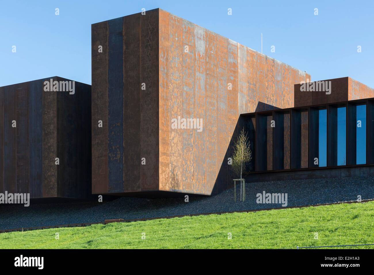 Frankreich Aveyron Rodez Soulages Museum katalanischen Architekten Passelac & Roques RCR zugeordnet. Stockfoto