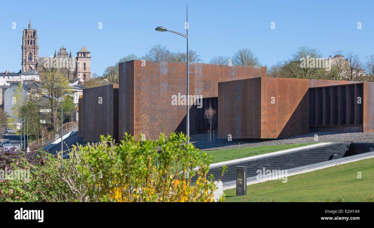 Frankreich Aveyron Rodez Soulages Museum katalanischen Architekten Passelac & Roques RCR zugeordnet. Stockfoto