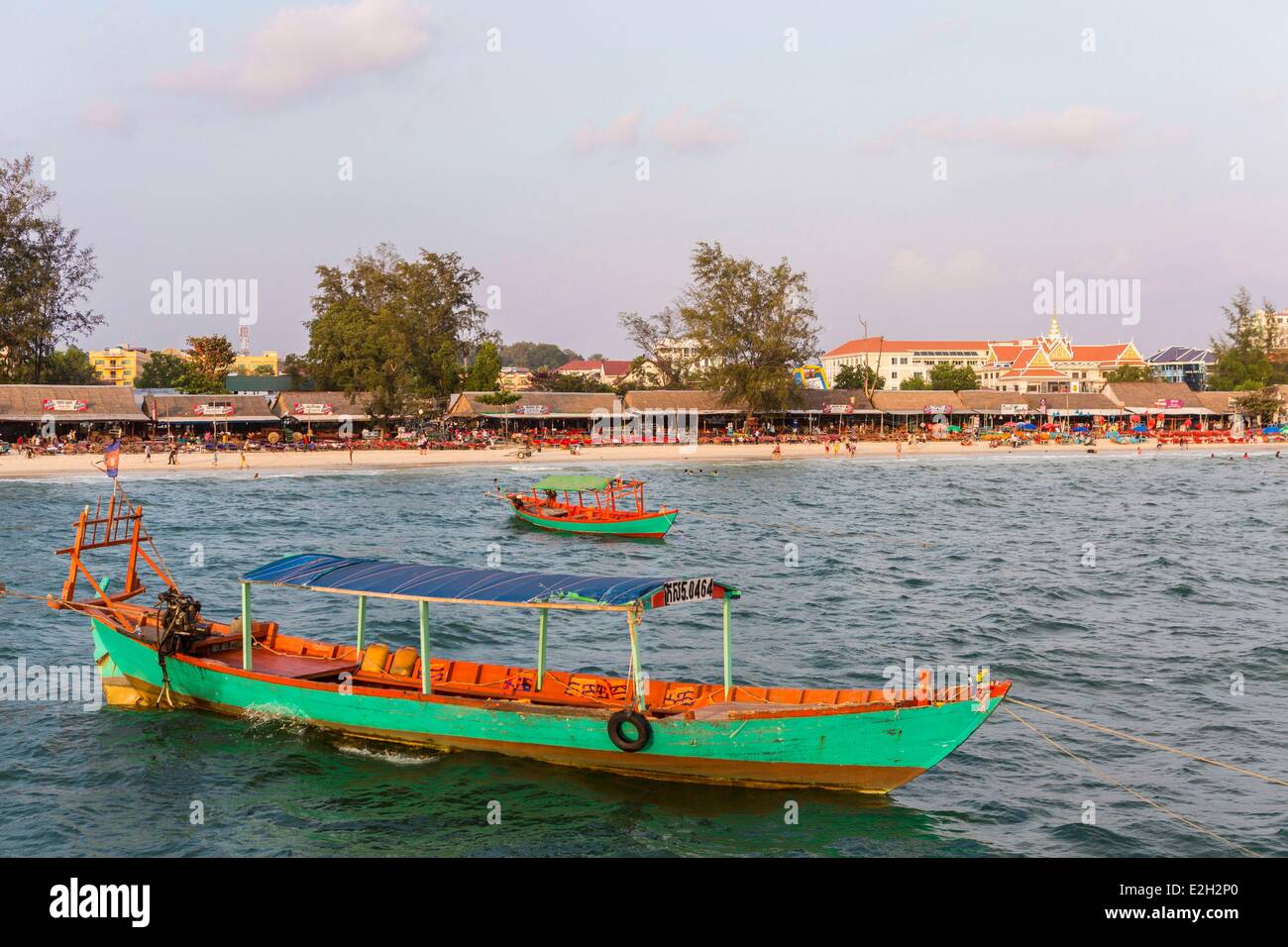 Kambodscha Südküste Kompong Song Provinz Sihanoukville Occheutal Strand Stockfoto