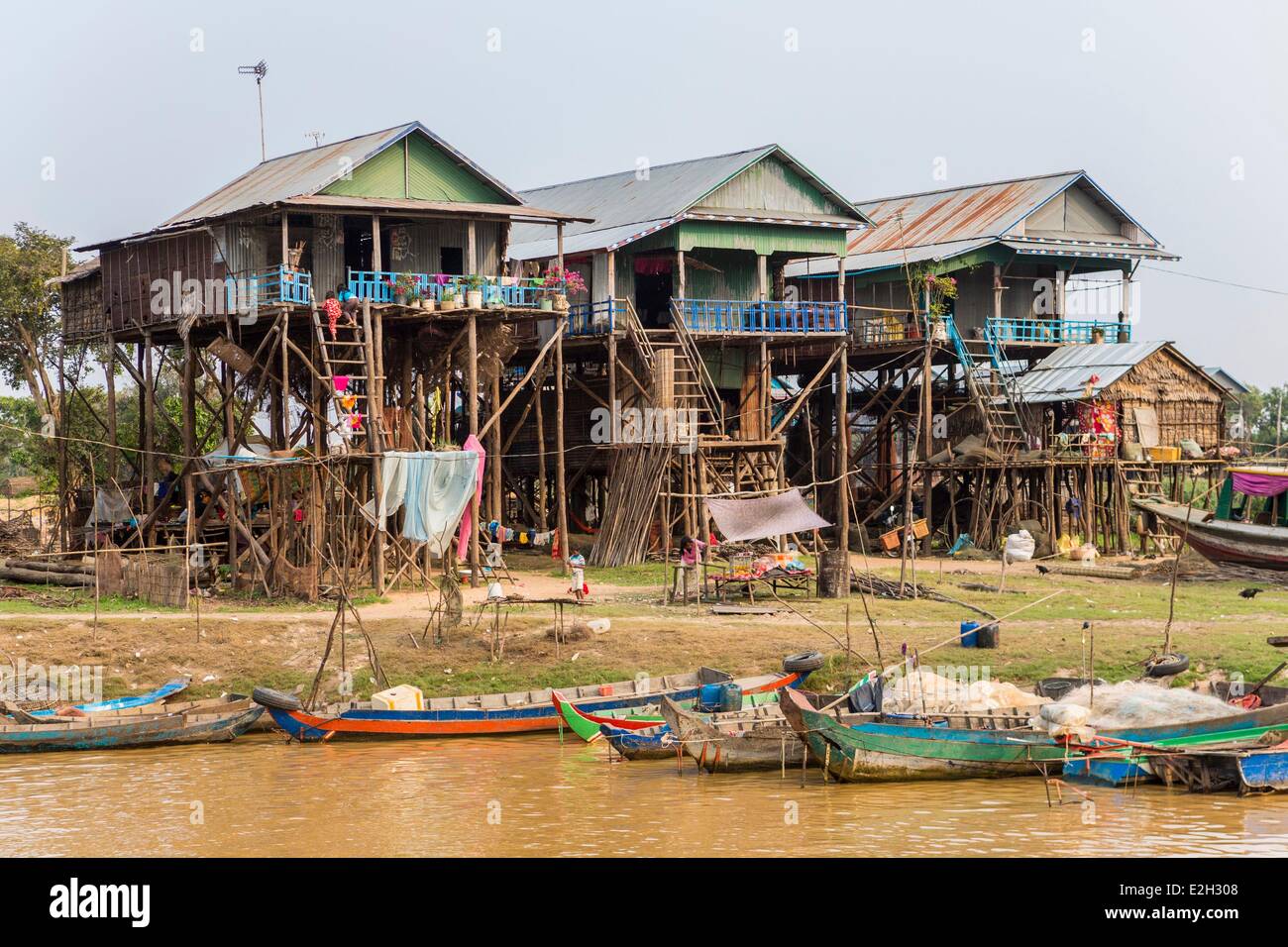 Kambodscha Siem Reap Provinz schwimmenden Dorf von Kompong Pluk auf See Tonle Sap Stockfoto