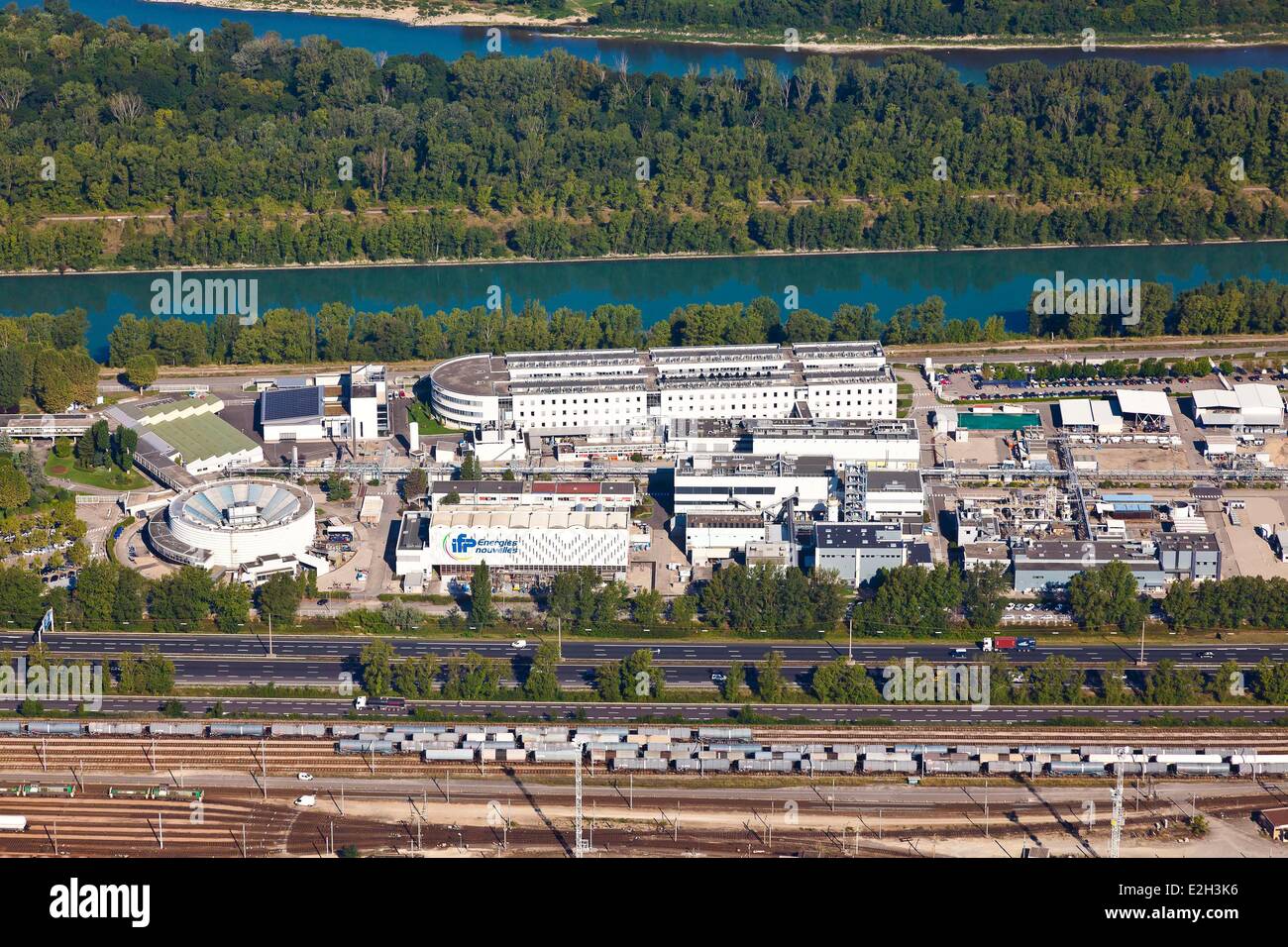 Frankreich Rhone Solaize IFP Energien Nachrichten ehemaligen französischen Petroleum Institut (Luftbild) Stockfoto