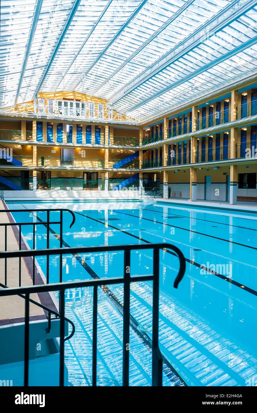 Frankreich Paris Hotel Molitor-Schwimmbad Eröffnung im Mai 2014 als historisches Denkmal Art-Deco-Winter-Becken Stockfoto