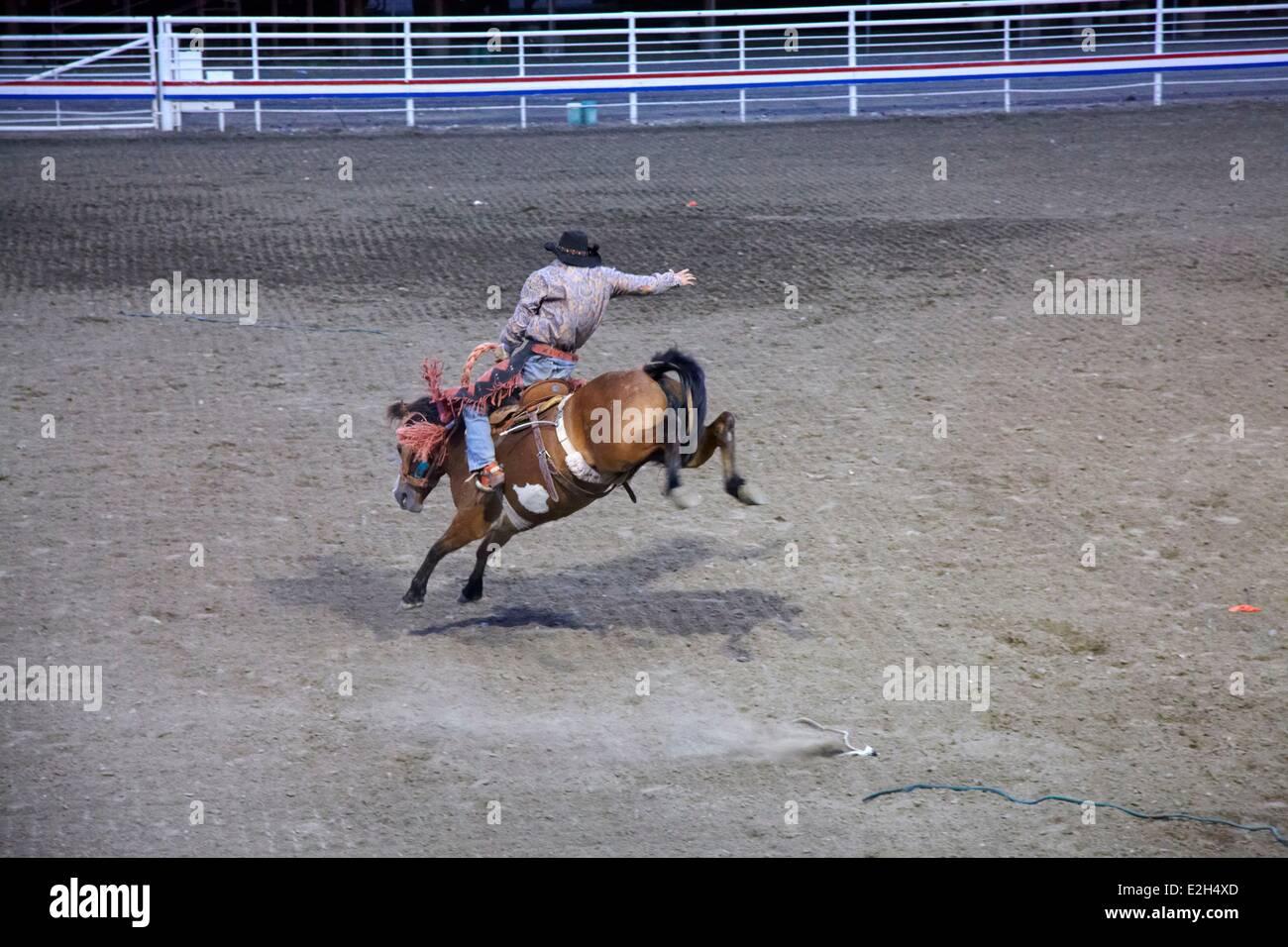 Vereinigten Staaten Wyoming Rodeo in der Stadt Cody Stockfoto