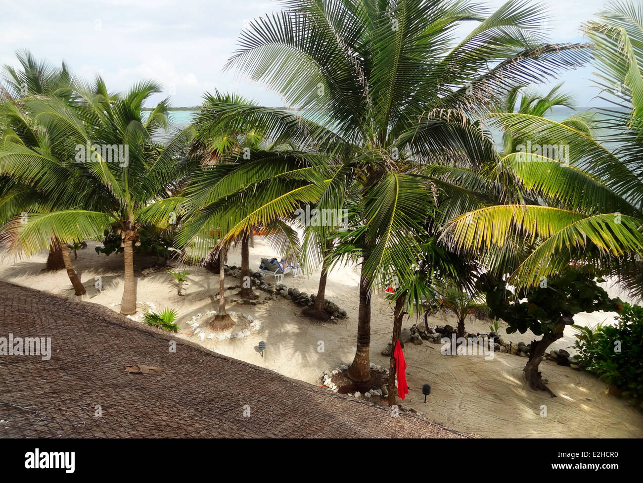 idyllischer Strand Landschaft um Coba, einem Dorf in Mexiko Stockfoto