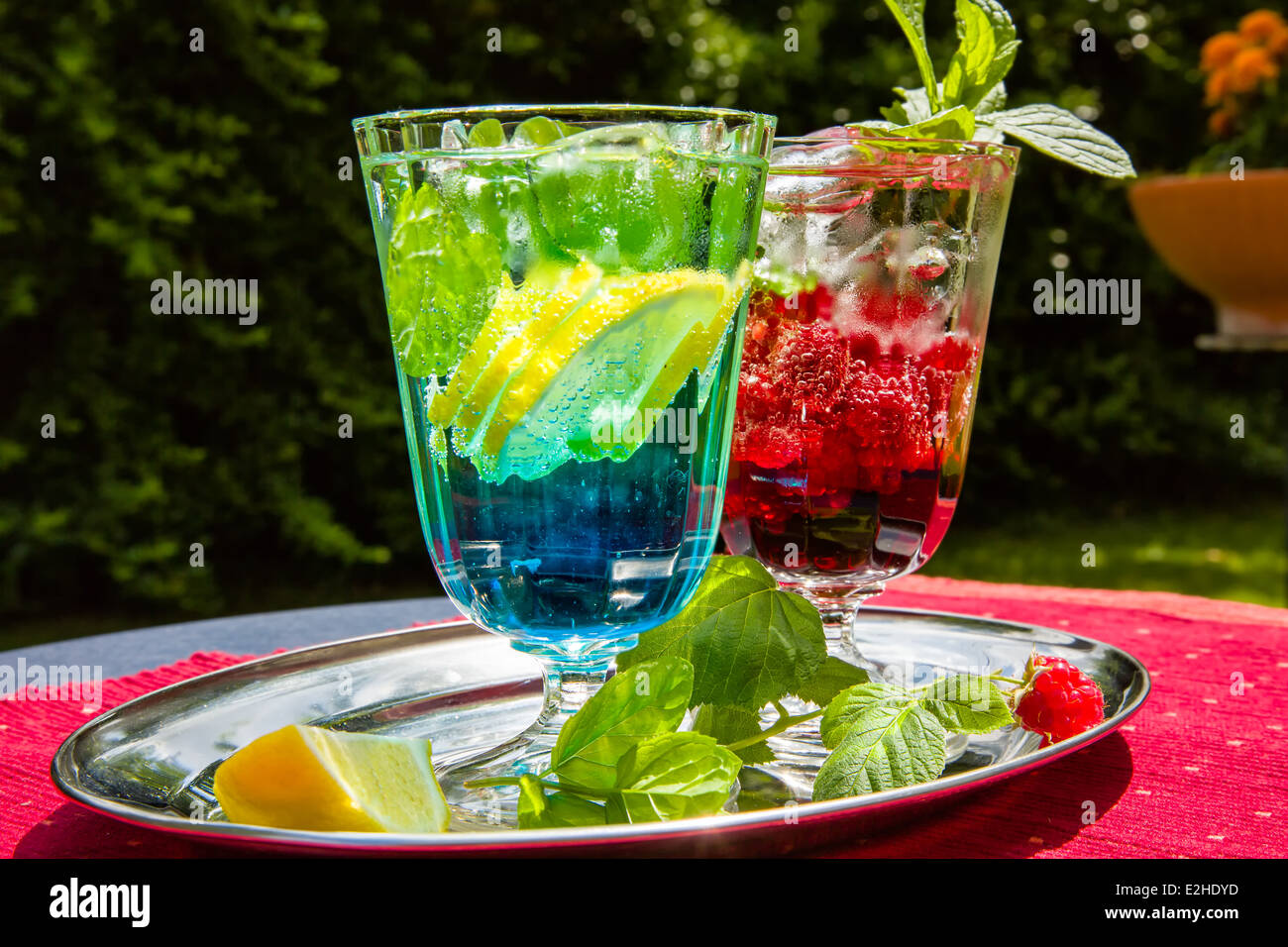 Fruchtsaftgetränke sind große Sommer-Erfrischung Stockfoto