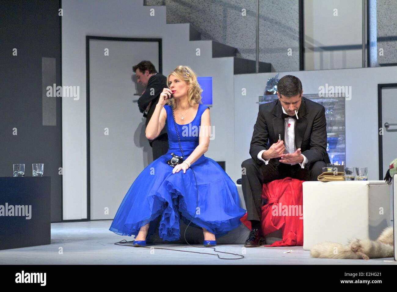 Maria Furtwaengler bei einem Fototermin für Geruechte... Geruechte... spielen im Theater bin Kurfürstendamm in Charlottenburg.  Wo: Berlin, Deutschland bei: 9. Januar 2013 Stockfoto