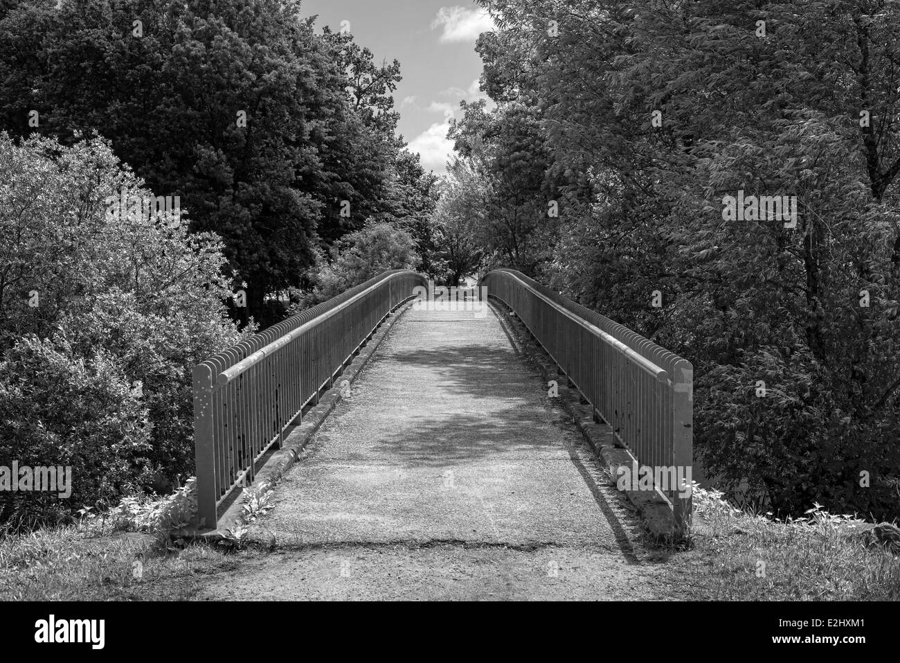 Steg, RiviÅre L'Ognon, Pont-Saint-Martin, Loire-Atlantique, Frankreich Stockfoto