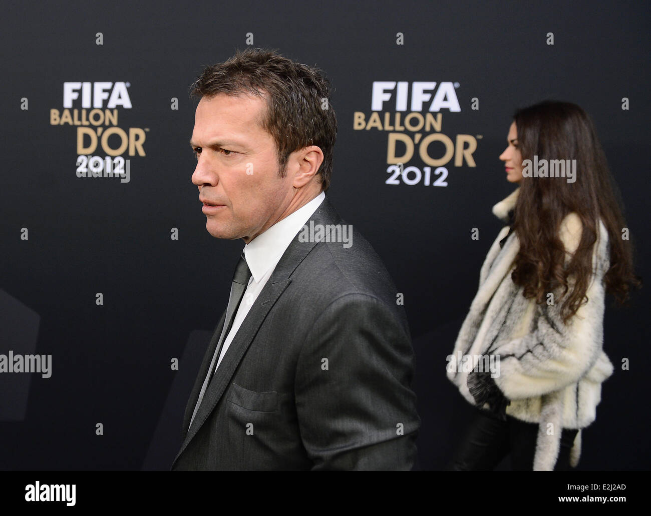 Lothar Matthäus besucht die FIFA Ballon D'Or mit einer Freundin, die nur als Anastasia bekannt. Zürich, Schweiz - 07.01.2013 Whe Stockfoto