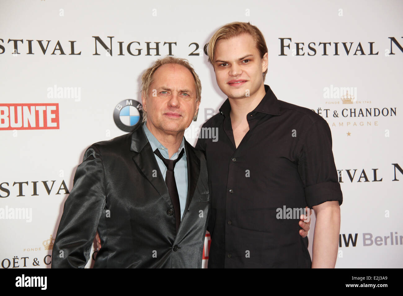 Uwe und Wilson Gonzalez Ochsenknecht auf der 63. Internationalen Filmfestspiele Berlin (Berlinale) - Bunte/BWM Festival Nacht im Berliner Humboldt Carrée am Behrendtstraße.  Wo: Berlin, Deutschland bei: 9. Februar 2013 Stockfoto